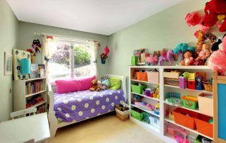Tidy kids bedroom cleaned and clutter-free