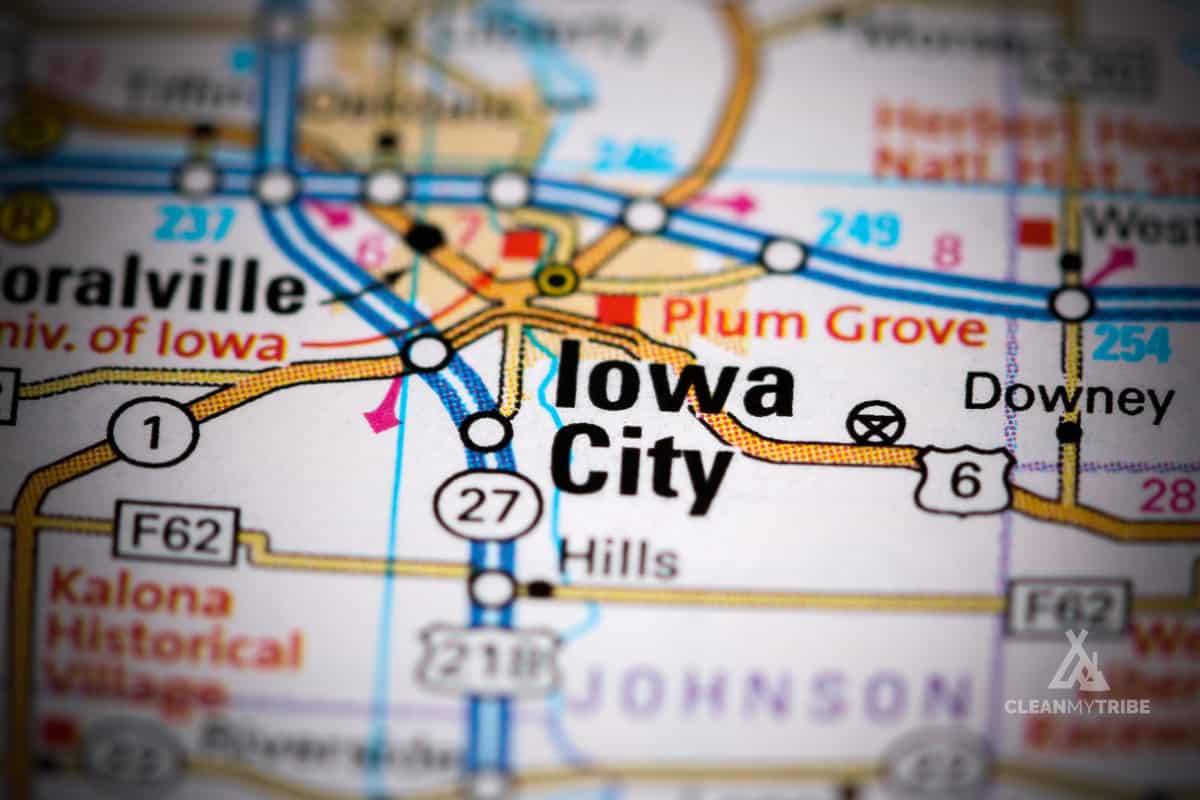 Iowa City IA Map